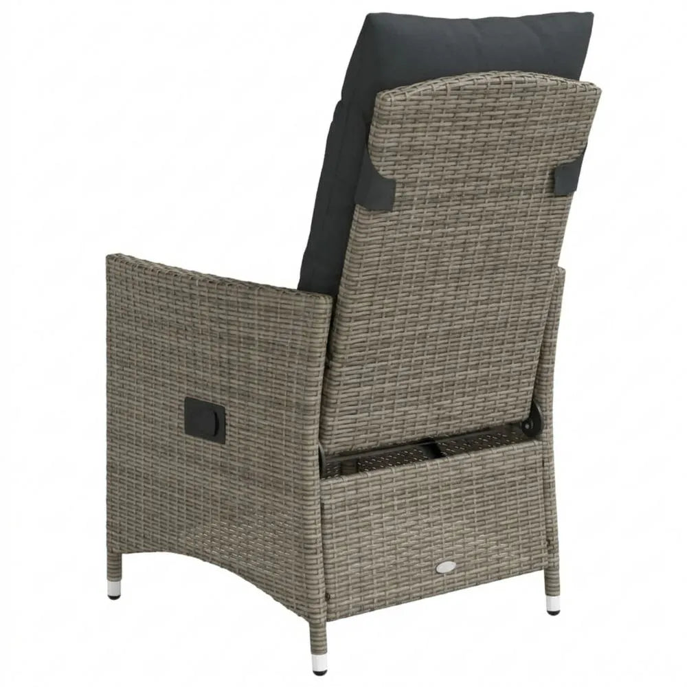 Verstellbare Gartenstühle im Rattan-Design, 2er Set