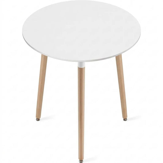 Runder Esstisch mit Naturbuche Beinen, 60 cm